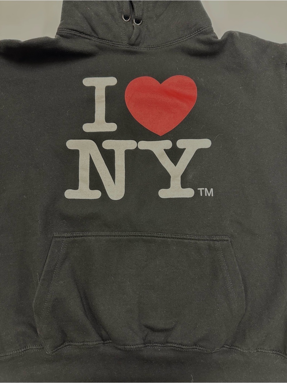 I Love New York Hoodie Sweatshirt Black Graphic NYC Official Licensed M Retro - Picture 11 of 12